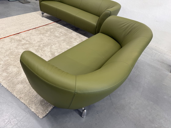 Image 1 of 2 Leolux Pupilla Sofas, 3- und 2-Sitzer, Sensogrün