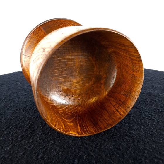 Image 1 of Vintage teak pot / bowl on a stand, 1970s