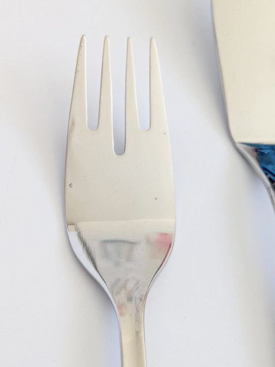 Image 1 of Service de couverts à poisson vintage WMF, 12 pièces, acier inoxydable, style années 1960, Allemagne