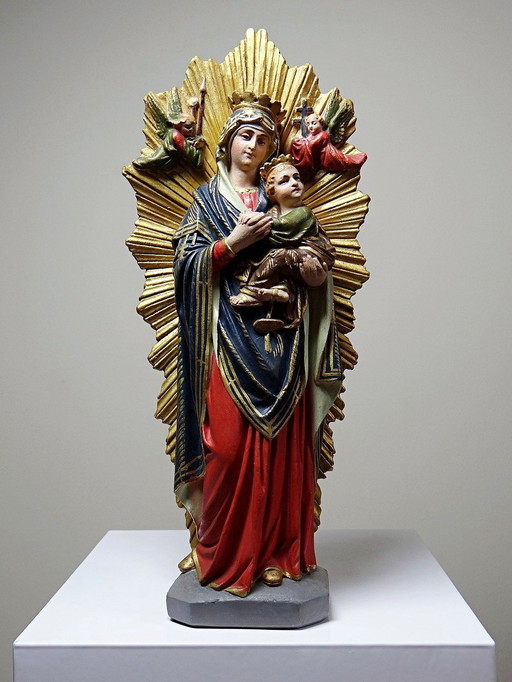 Antique statue of Our Lady of Perpetual Help Carton Romain Raffl Paris