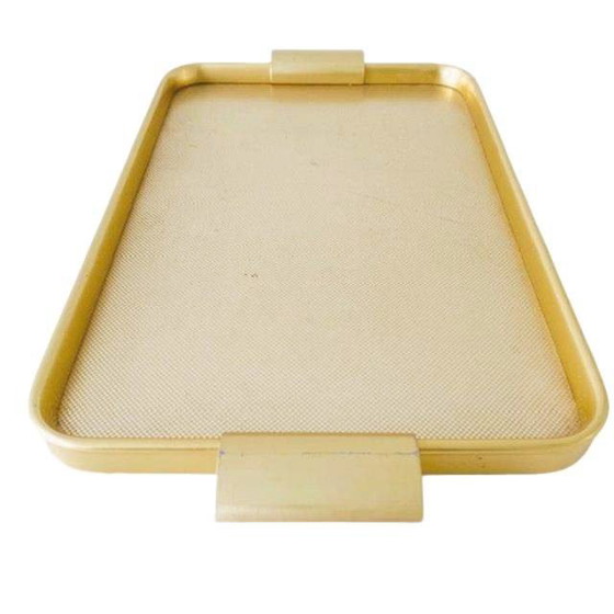 Image 1 of Bandeja de oro Hollywood Regency estilo Woodmet años 60