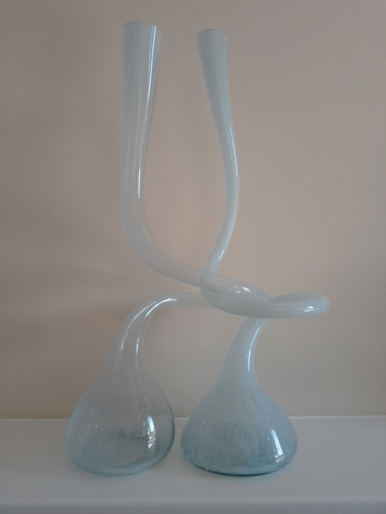 Image 1 of Een mooi koppel, 2 mondgeblazen glassculpturen