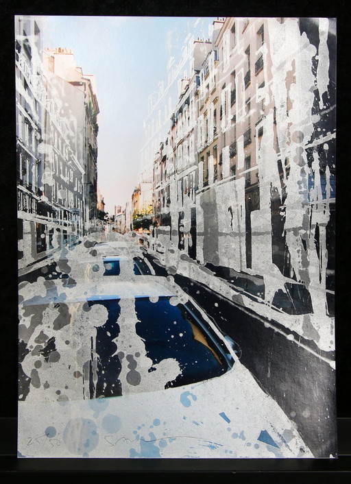 Salzmann, Gottfried - Rue de Rivoli - Sérigraphie/photographie - Signée à la main