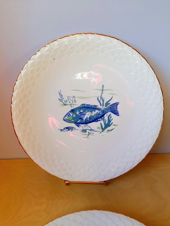 Image 1 of Limoges porcelain fish plates