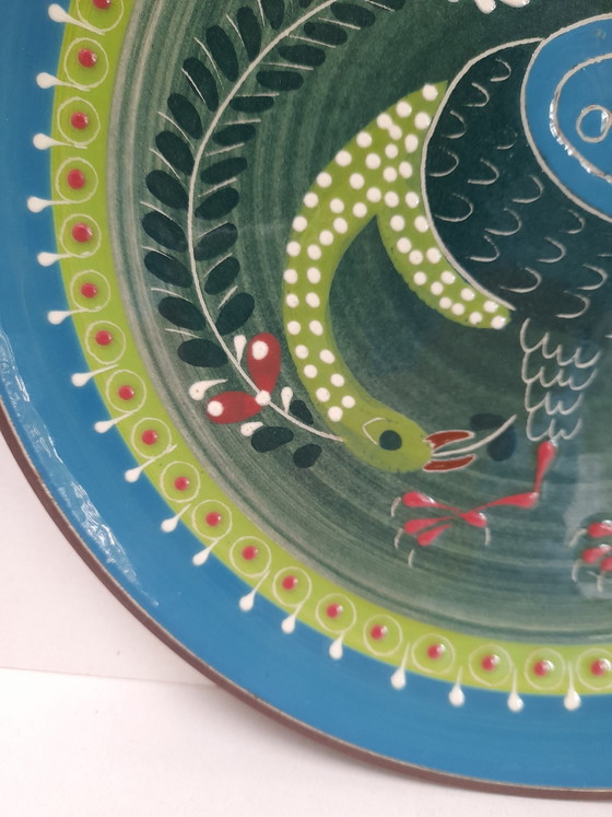Folkloric Bird Wall Plate – Wall decoration, Ceramic (photo 2 of 5)