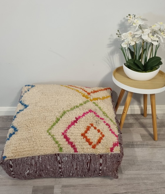 Image 1 of Pouf berbère vintage, coussin de siège marocain