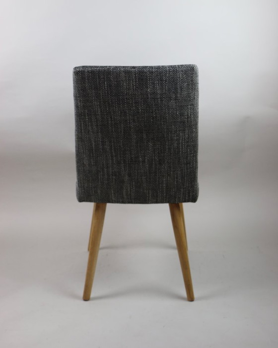 Image 1 of Set of Vintage Grey Upholstered Dining Chairs, 1970s