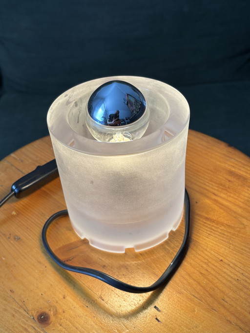 Nachtmann designer table lamp - satin crystal glass - 1980s/90s -.