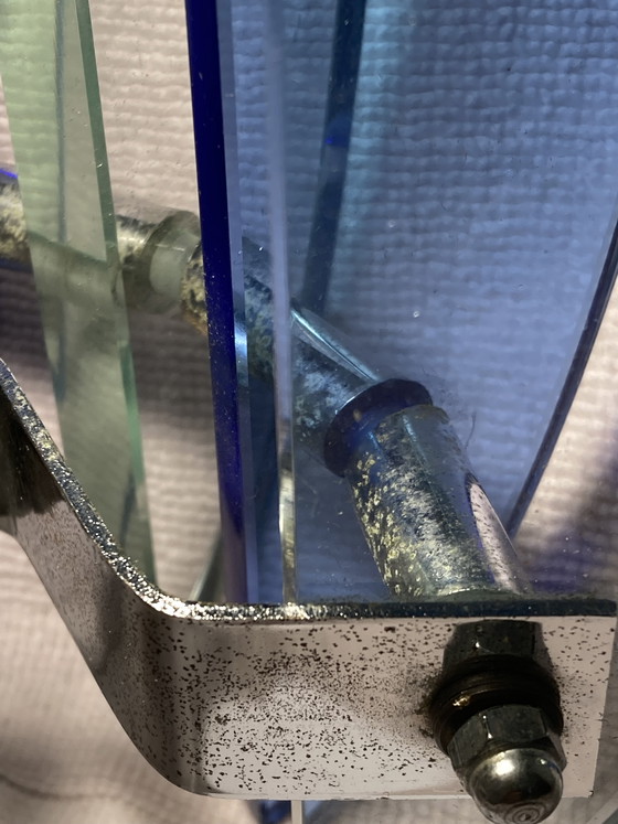 Image 1 of 2 applique da parete di VECA in vetro colorato e metallo