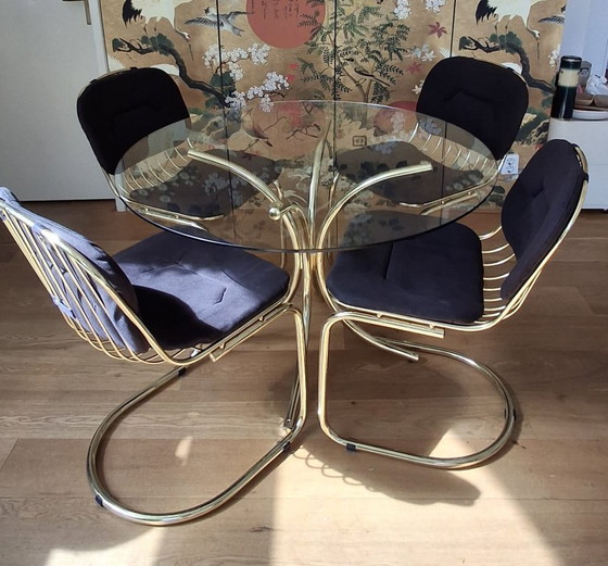 Image 1 of Gastone Rinaldi eettafel met 4 stoelen