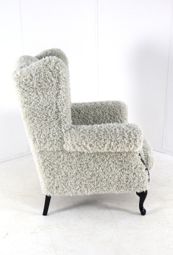 Image 1 of Fauteuil groot harig doodly volledig gerestaureerd