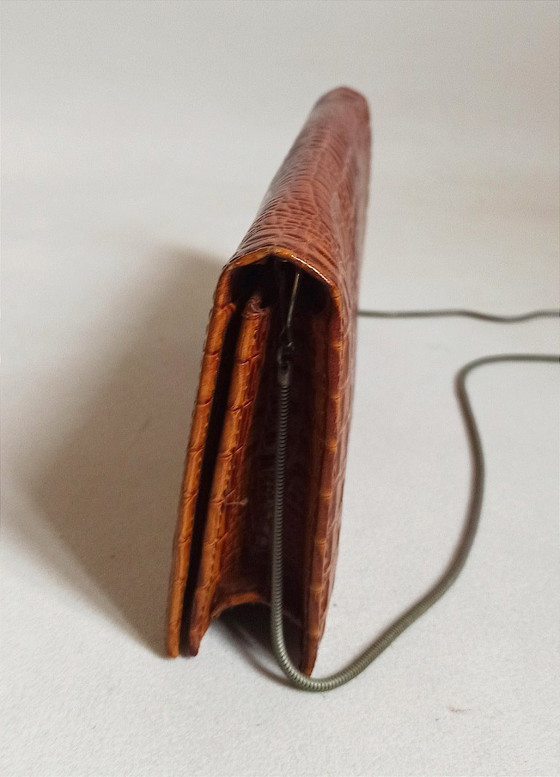 Borsa a mano vintage chic Pierre Cardin 26 x 12 x 3,6 cm, Borse, Pelle, Metallo, Marrone (foto 10 di 12)