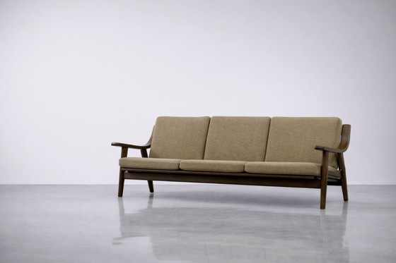 Image 1 of Vintage Mid-Century Scandinavian Modern 3-Seat Sofa & Armchair by Hans J. Wegner for Getama, Set of 2, 1960s