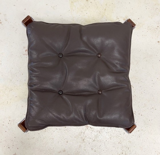 Image 1 of Midcentury Falcon voetenbankje van Sigurd Ressel voor Vatne Møbler, Noorwegen, jaren 70.