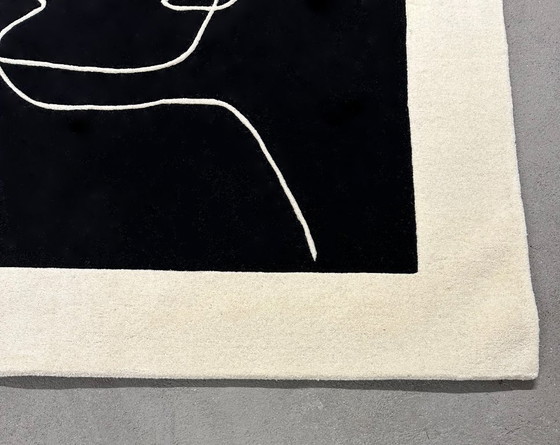 Image 1 of Handwoven rectangular Scandinavian wool rug