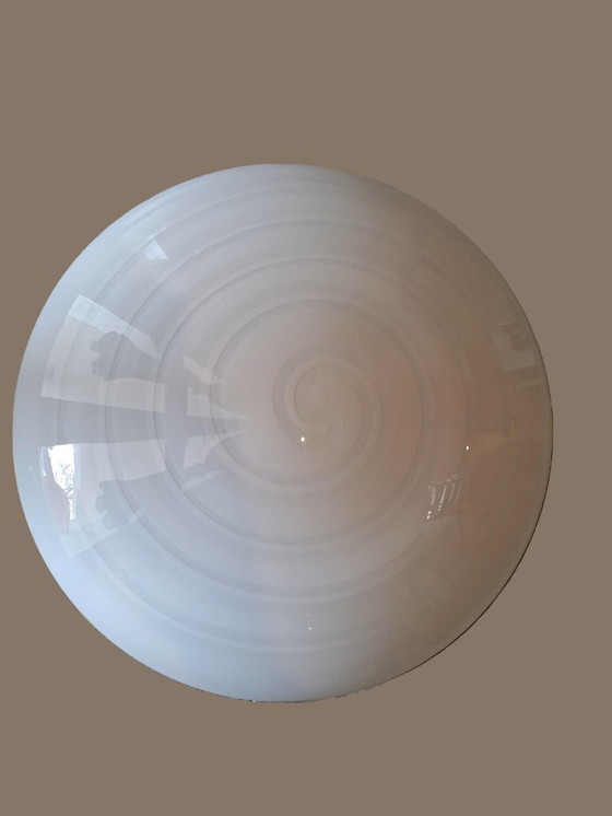 Image 1 of Vintage Italiaanse Murano glazen plafoniera plafondlamp groot