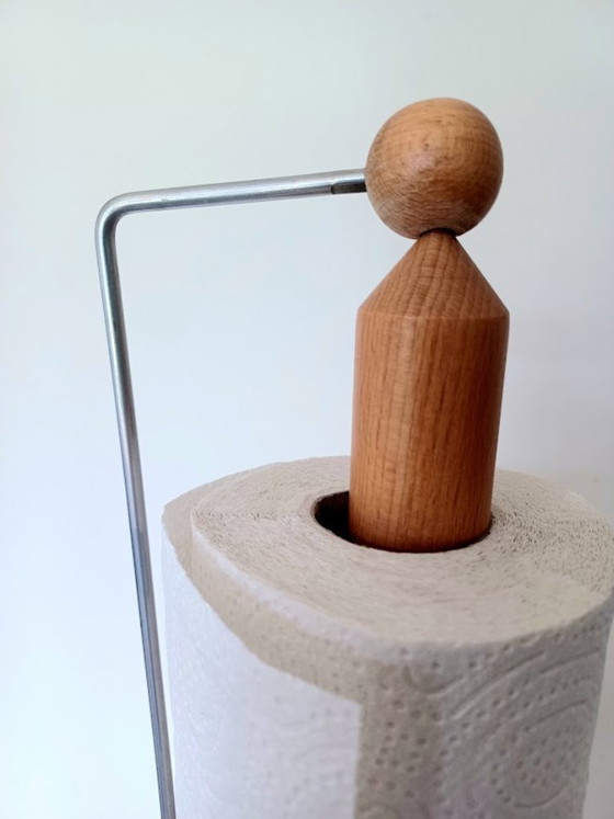 Image 1 of Bodum kitchen roll holder vintage '80s Danish design beech Carsten Jørgensen period