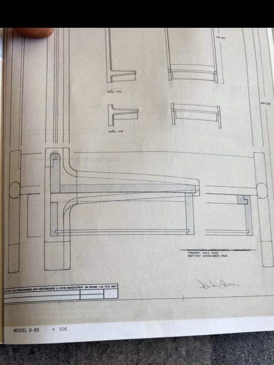 Image 1 of Set di comodini sospesi di Kai Kristiansen, in teak, stile vintage danese.