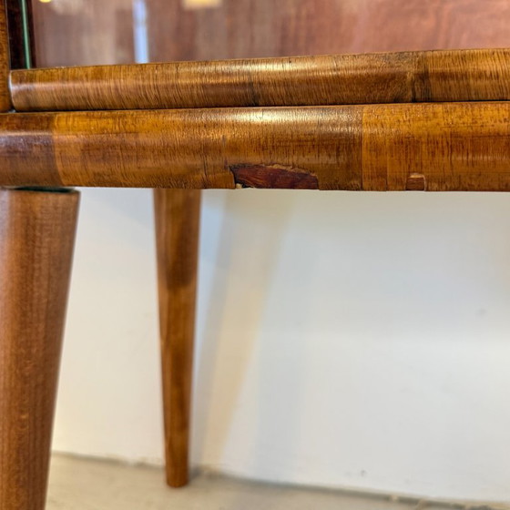 Vetrina vintage con ante in vetro – Noce caldo e stile Art Déco – Anni '50 – Vetrine, Wood (photo 11 of 13)