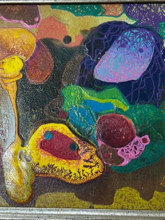 Bernard Ledain (1944–2024) – Abstract Mixed Media Painting on Canvas – 24 × 30 cm – Paintings & Drawings (photo 8 of 15)