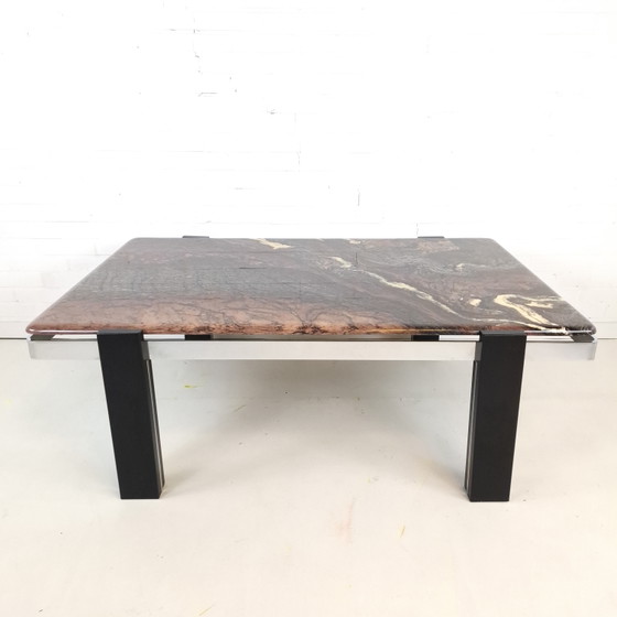 Image 1 of Vintage salontafel Cipollino marmer brutalist jaren 70