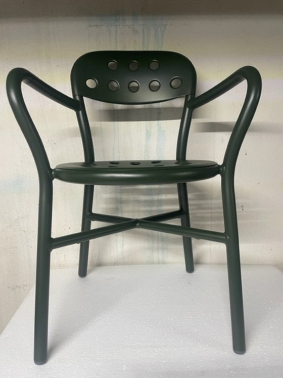 Image 1 of MAGIS GROENE PIJP STOEL MET ARMLEUNINGEN