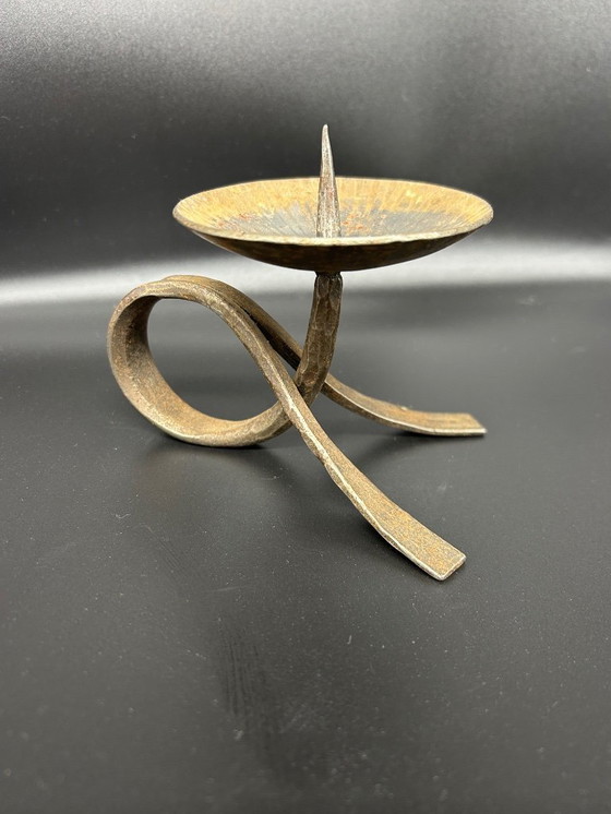 Image 1 of candelabro brutalista in ferro battuto