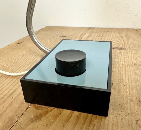 Image 1 of Vintage blauwe tafellamp, jaren 60