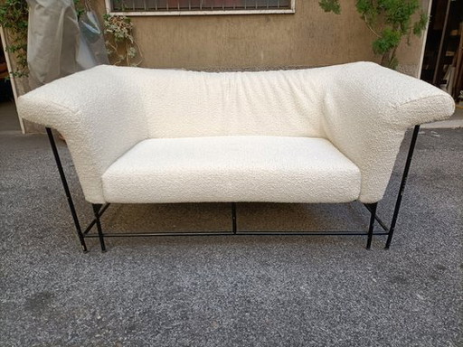 Siglo sofa in ijzer en bouclé stof van Francesco Soro voor ICF, 1970