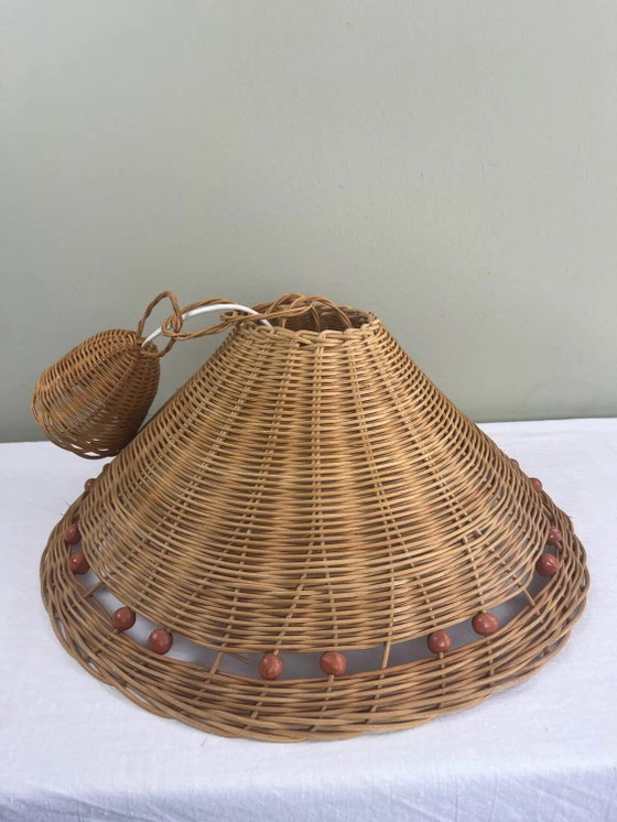 Lampada a sospensione vintage in vimini – Lampade a sospensione, Wicker, Rattan (photo 8 of 9)