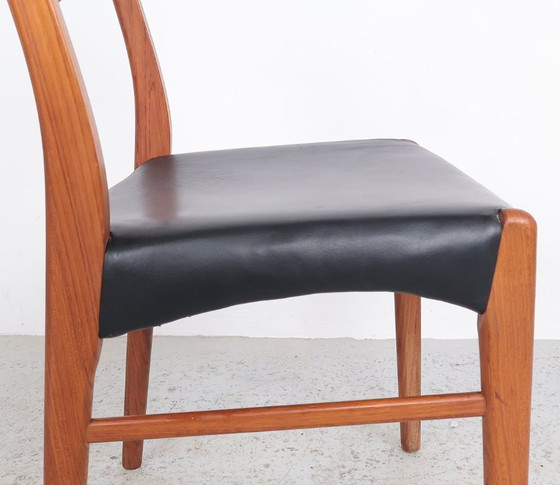 Image 1 of Set of 3 teak and leather chairs by Arne Wahl Iversen