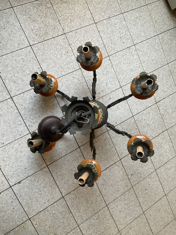 Image 1 of Chandelier with ceramic parts