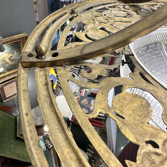 Image 1 of Deckenleuchte, vergoldete Bronze und geschliffenes und mattiertes Kristallglas, Jugendstil, 1930er Jahre – Frankreich