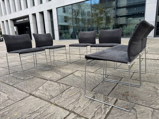 6x Jano chairs - Kazuhide Takahama - Simon Gavina – Dining chairs, Textile, Chrome (photo 7 of 17)