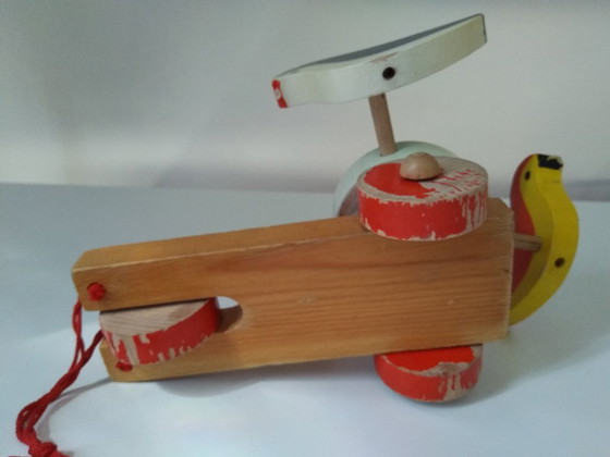 Image 1 of Jouet à tirer vintage en bois de hêtre des années 1960