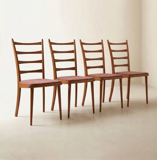 Set of 4 vintage Scandinavian style chairs