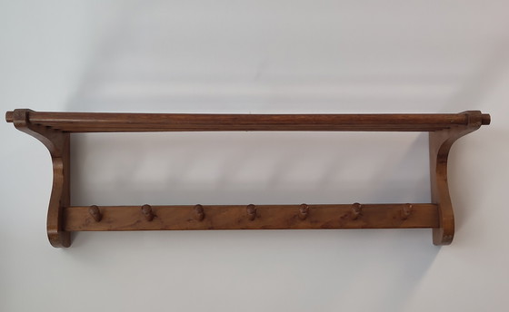 Image 1 of Minimalist wooden wall coat rack
