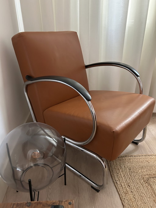 Gispen 407 cognac leer