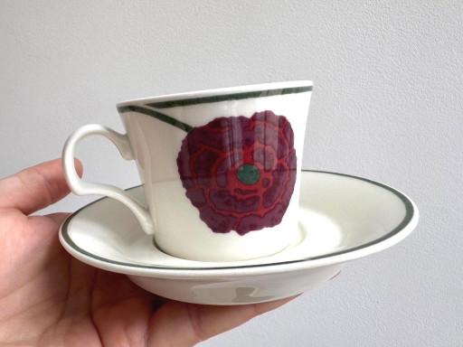 1x Vintage Arabia Illusia Kop & Schotel - Heikki Orvola En Fujiwo Ishimoto – servies, Porcelain (photo 2 of 5)