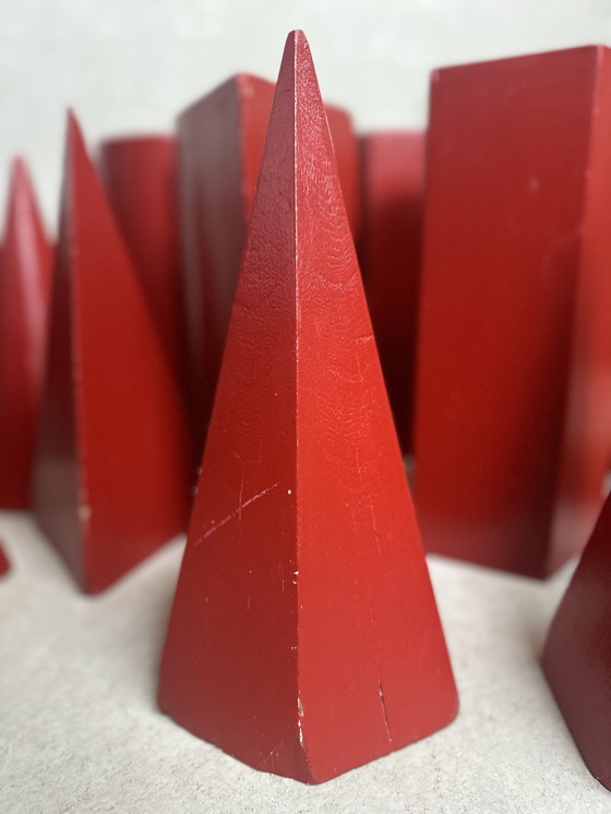 Image 1 of 12x Formas geométricas antiguas - madera