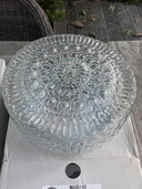 4 vintage glazen plafondlampen massive 