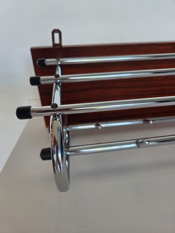 Image 1 of Appendiabiti vintage cromo - teak