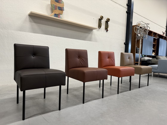 Image 1 of 4 Gelderland 7714 Button Stuhl Leder Design Stuhl