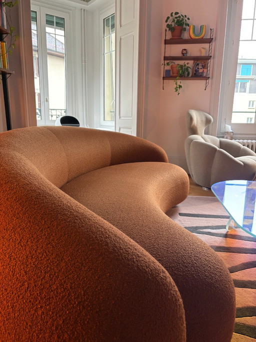 Tacchini Sofa, Oranger Textilstoff