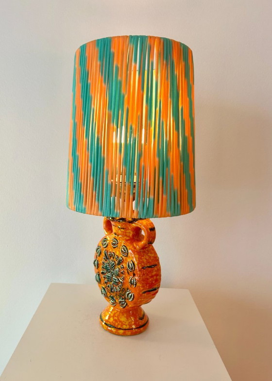 Image 1 of Lámpara de jarrón inalámbrica Pop Art – Dümler & Breiden | Forma de ánfora | Años 70 | Cerámica de Alemania Occidental
