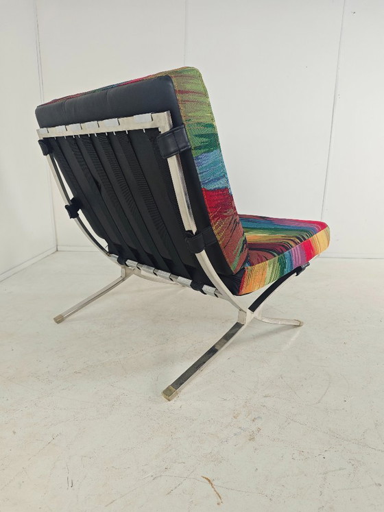Poltrone Colorate Uniche - Set Di 2 - Ispirate Alla Barcelona Chair – Textile, Chrome (photo 7 of 11)