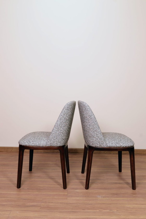 Image 1 of Ensemble de 6 chaises de salle à manger scandinaves, granola et sucre brun