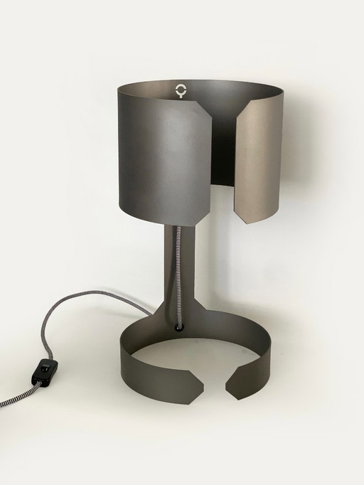 Tischleuchte aus mattem Stahl - Waltz QAZQA