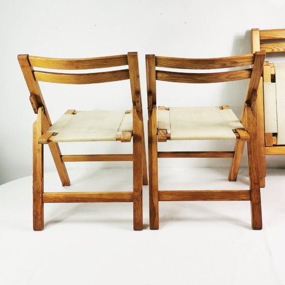 Image 1 of Set klapstoelen Bialskie Fabryki Mebli Biała Podlaska jaren 70