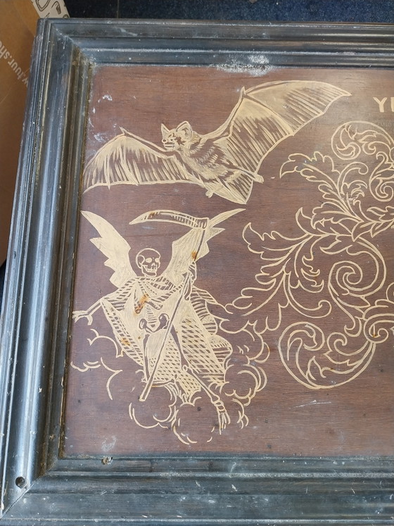Image 1 of 1 x Ouija board coffee table folk art handmade